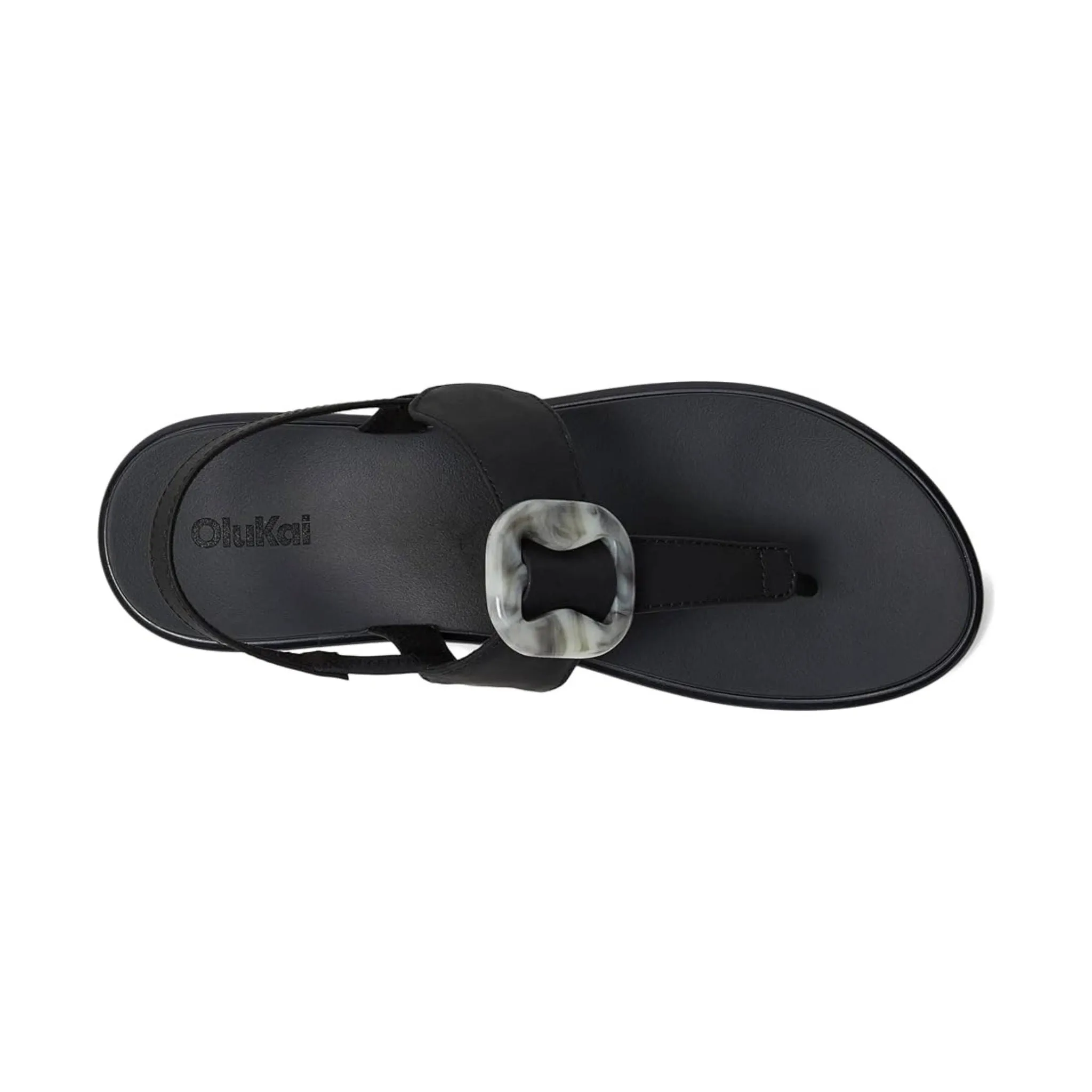 OluKai Women's La`i T-Bar Strappy Beach Sandals - Lava Rock