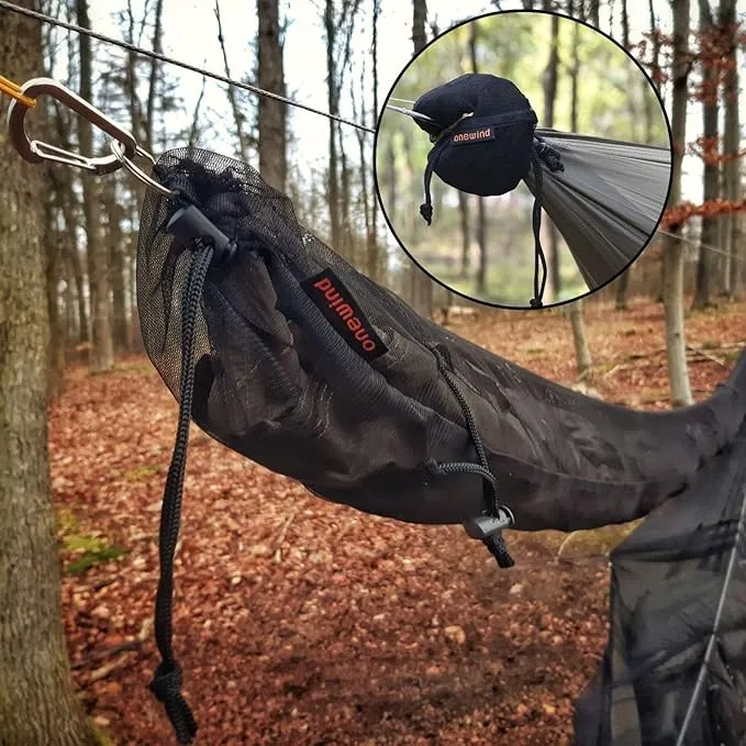 Onewind Hammock Tarp Sleeve 12ft, Polyester Mesh Sleeve Camping Tent Rain Fly for Tarp Easy Storage and Display, Hiking and Backpacking, Lightweight and Durable
