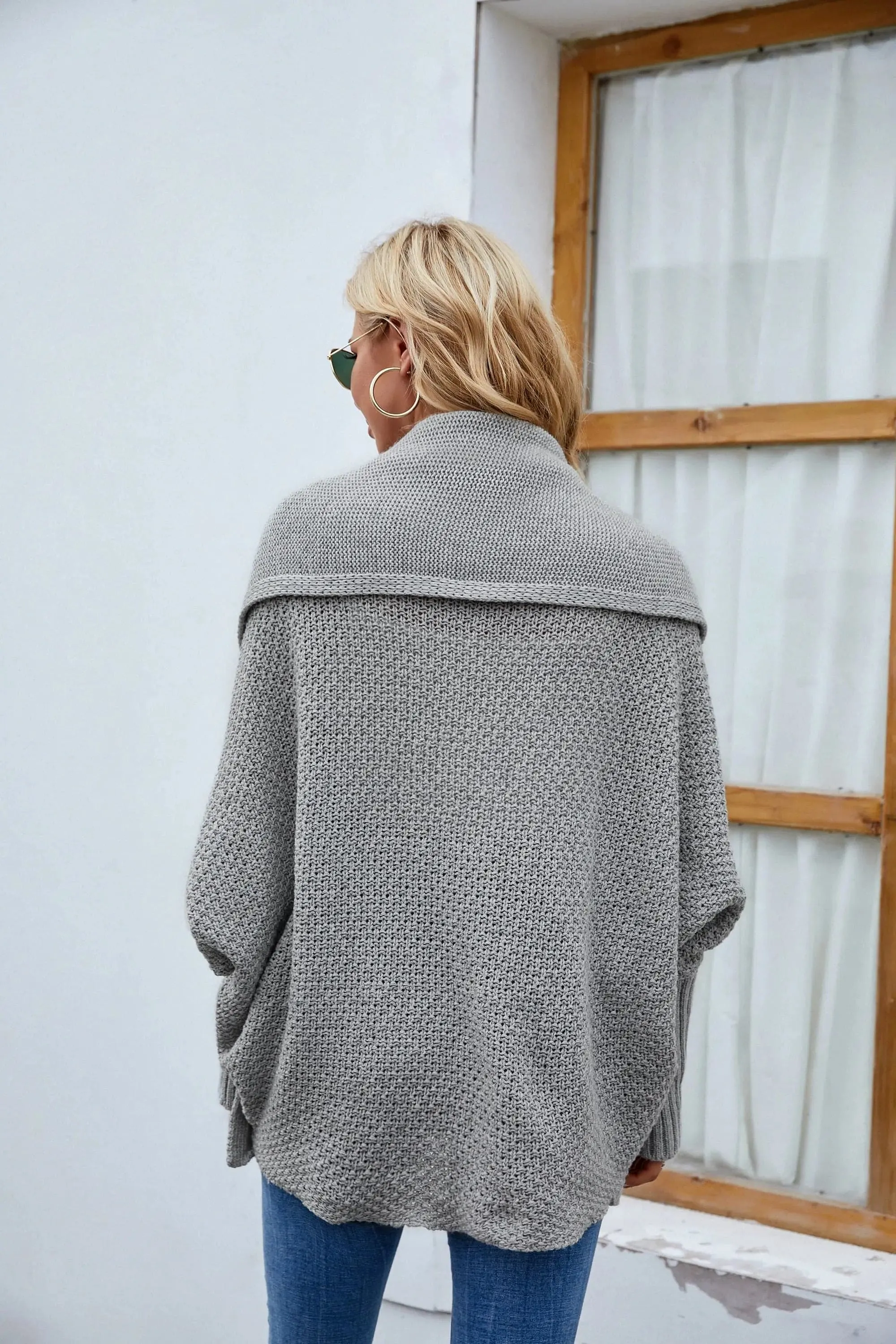 Open Front Long Sleeve Cardigan Sweater