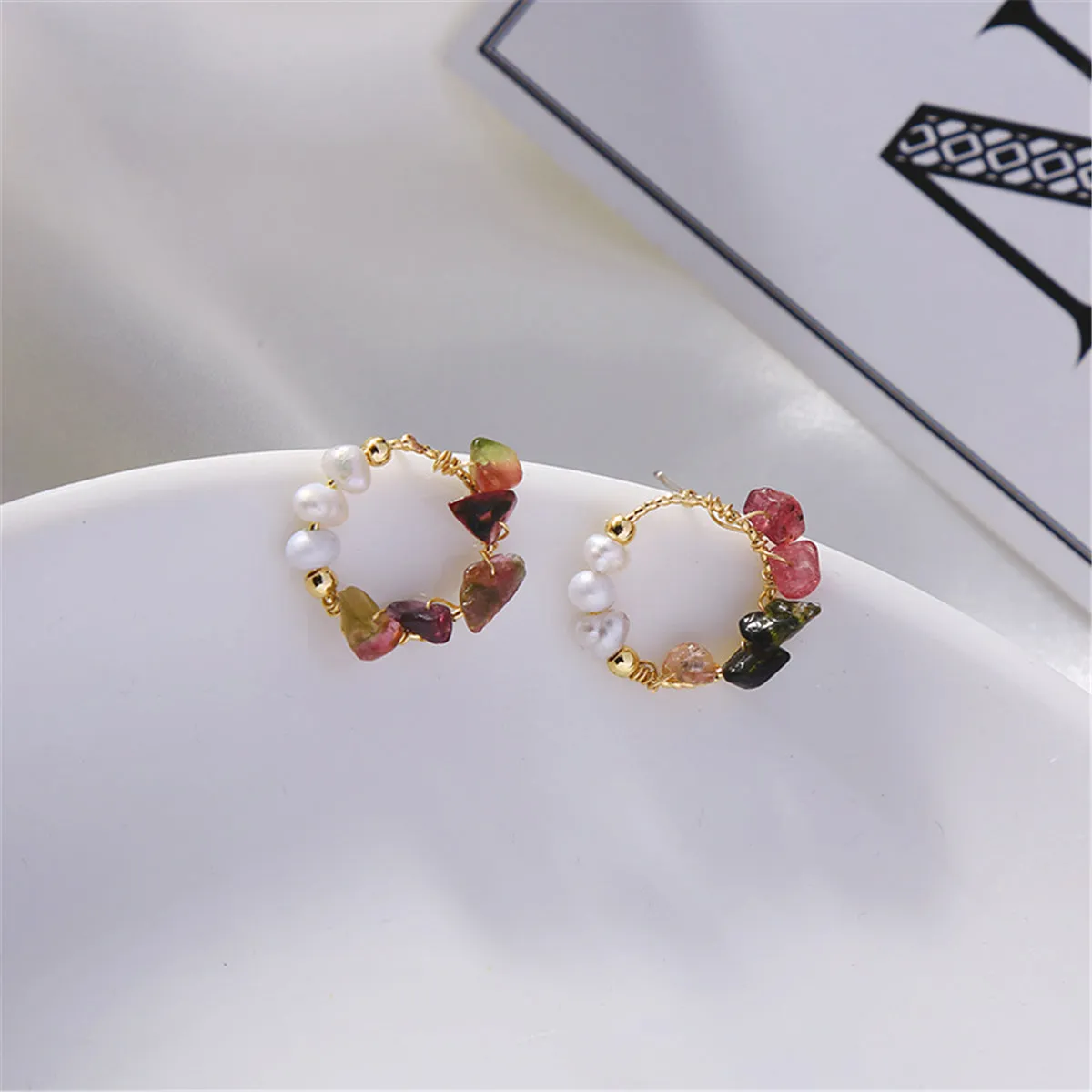 Oré & Pearl 18K Gold-Plated Stud Earrings
