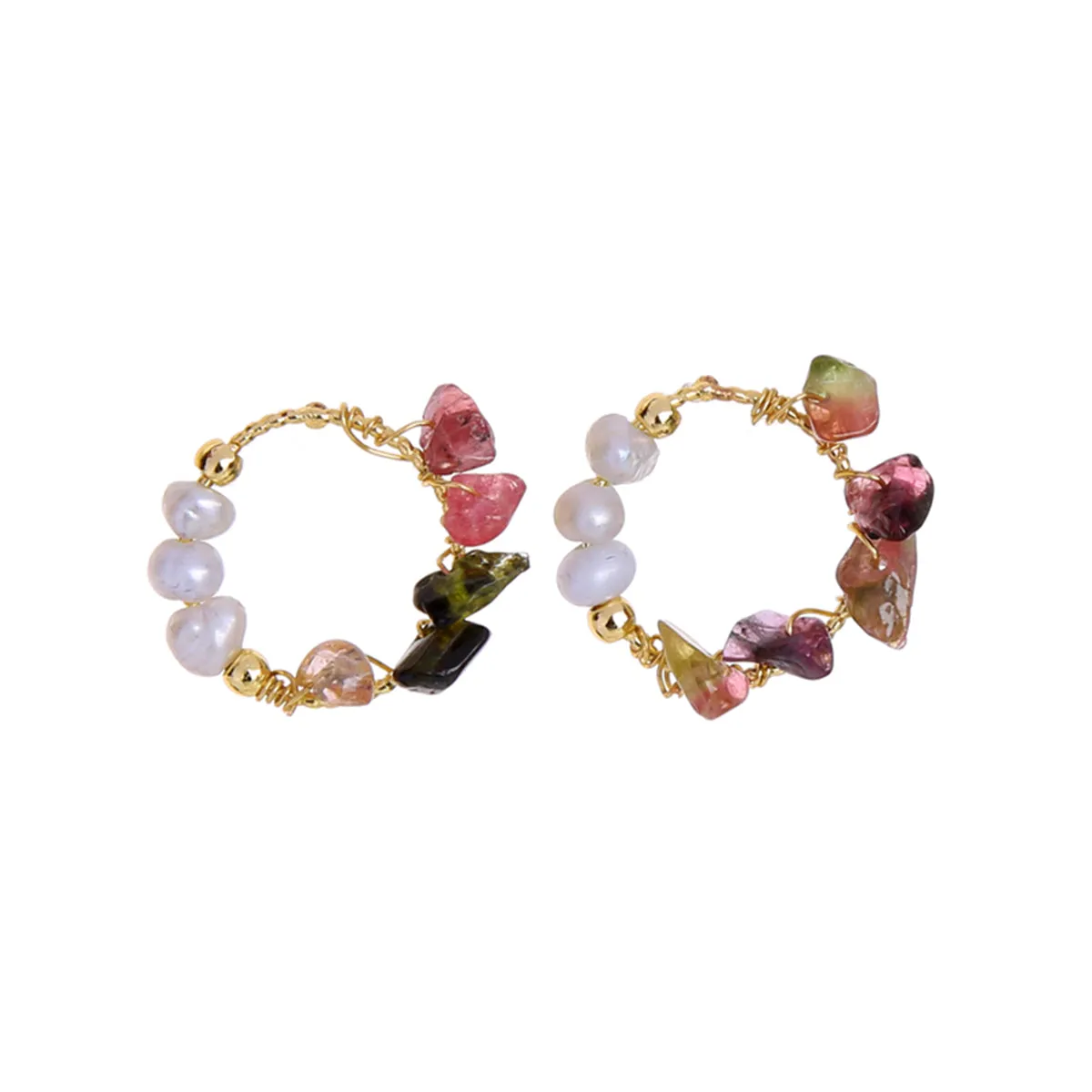 Oré & Pearl 18K Gold-Plated Stud Earrings
