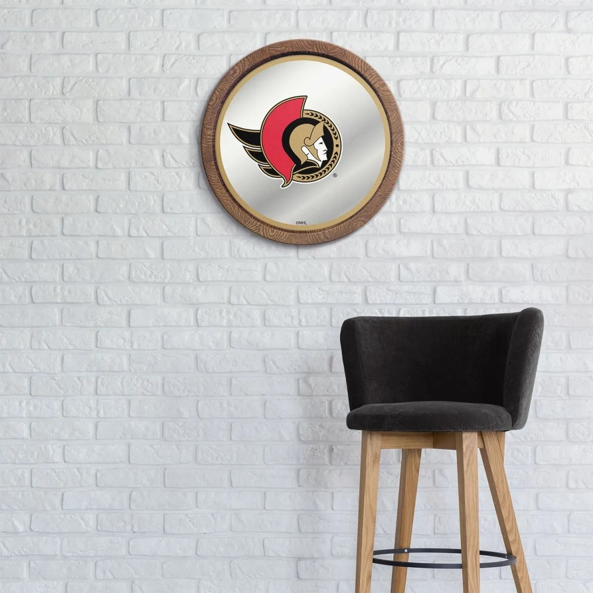 Ottawa Senators: Mirrored Barrel Top Wall Sign