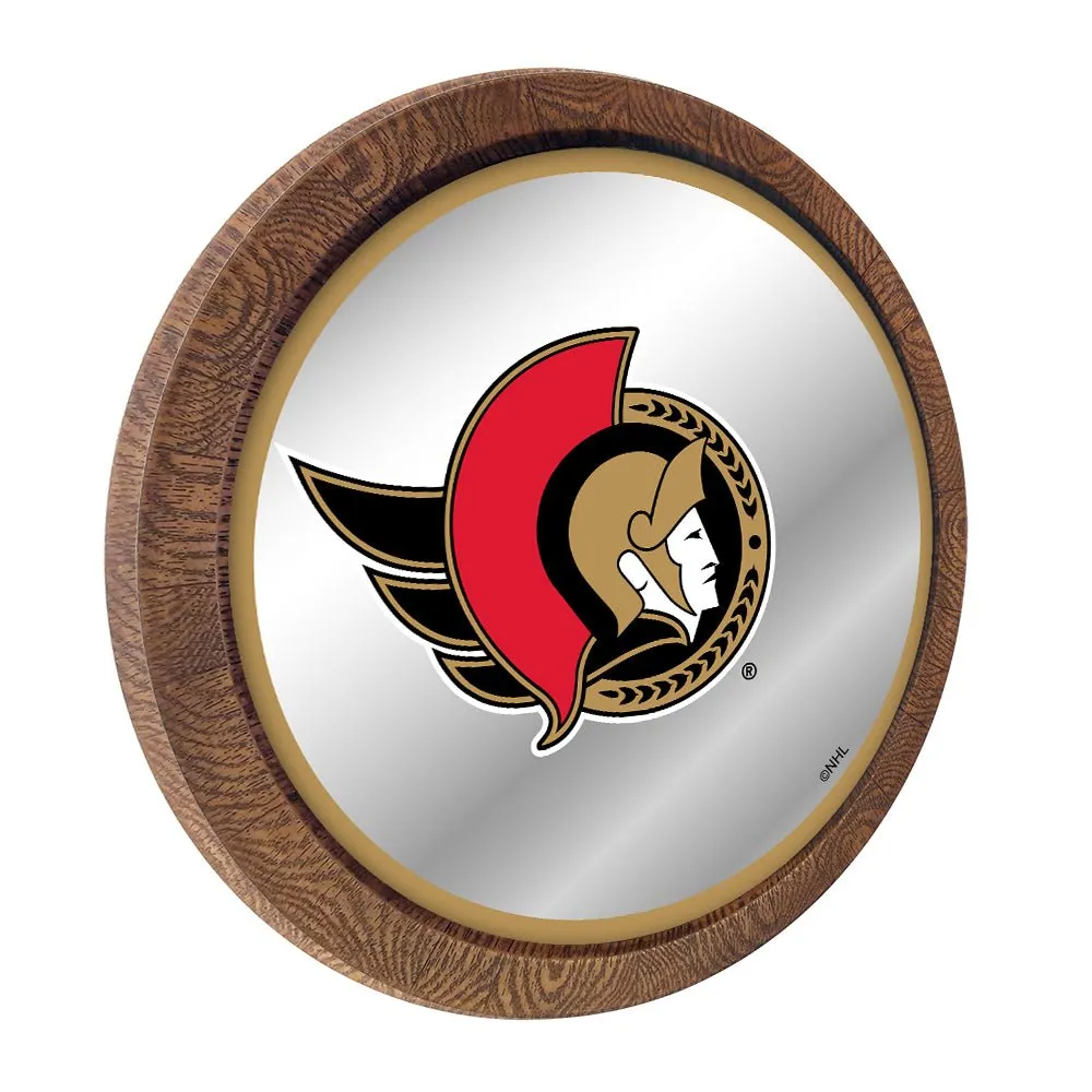 Ottawa Senators: Mirrored Barrel Top Wall Sign