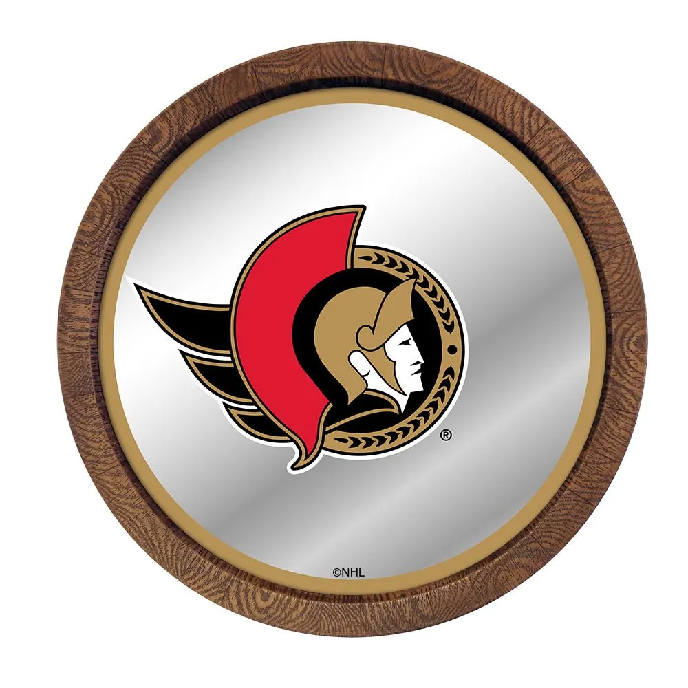 Ottawa Senators: Mirrored Barrel Top Wall Sign