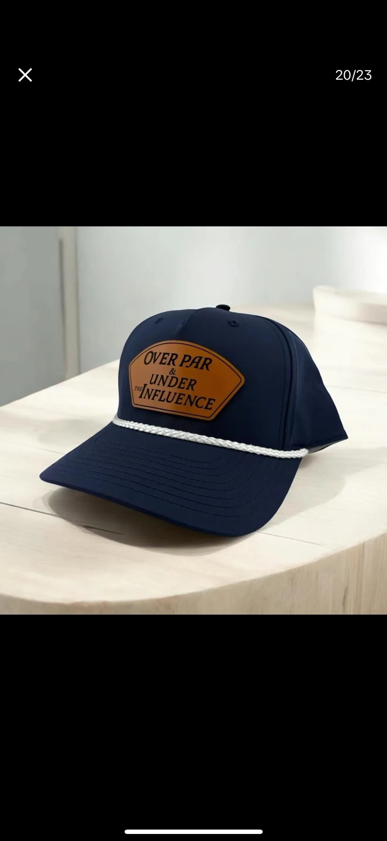 Over Par and Under the Influence Golf Hat (Perfect gift idea item)