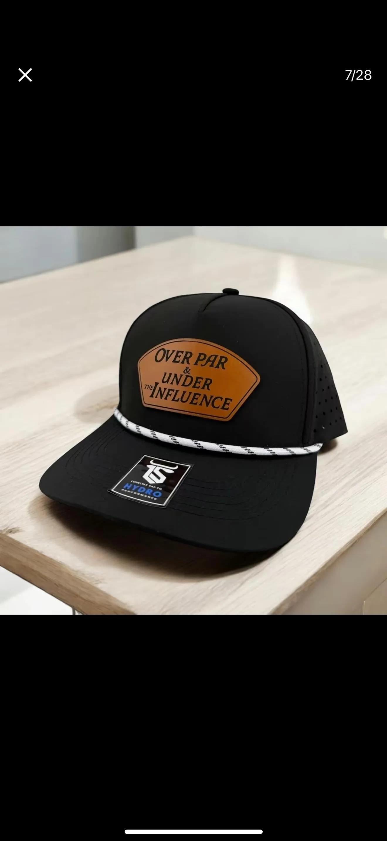 Over Par and Under the Influence Golf Hat (Perfect gift idea item)
