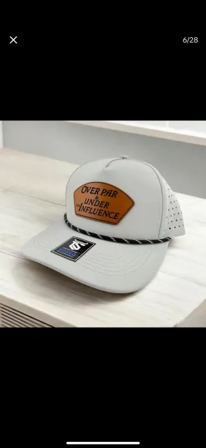 Over Par and Under the Influence Golf Hat (Perfect gift idea item)