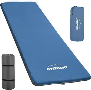 Overmont Self-Inflating Sleeping Pad - 3”Thick Memory Foam Camping Pad - Inflatable Camping Mattress Pad Sleeping Mat for Car Truck Travel Tent - 4 Season Durable Comfortable