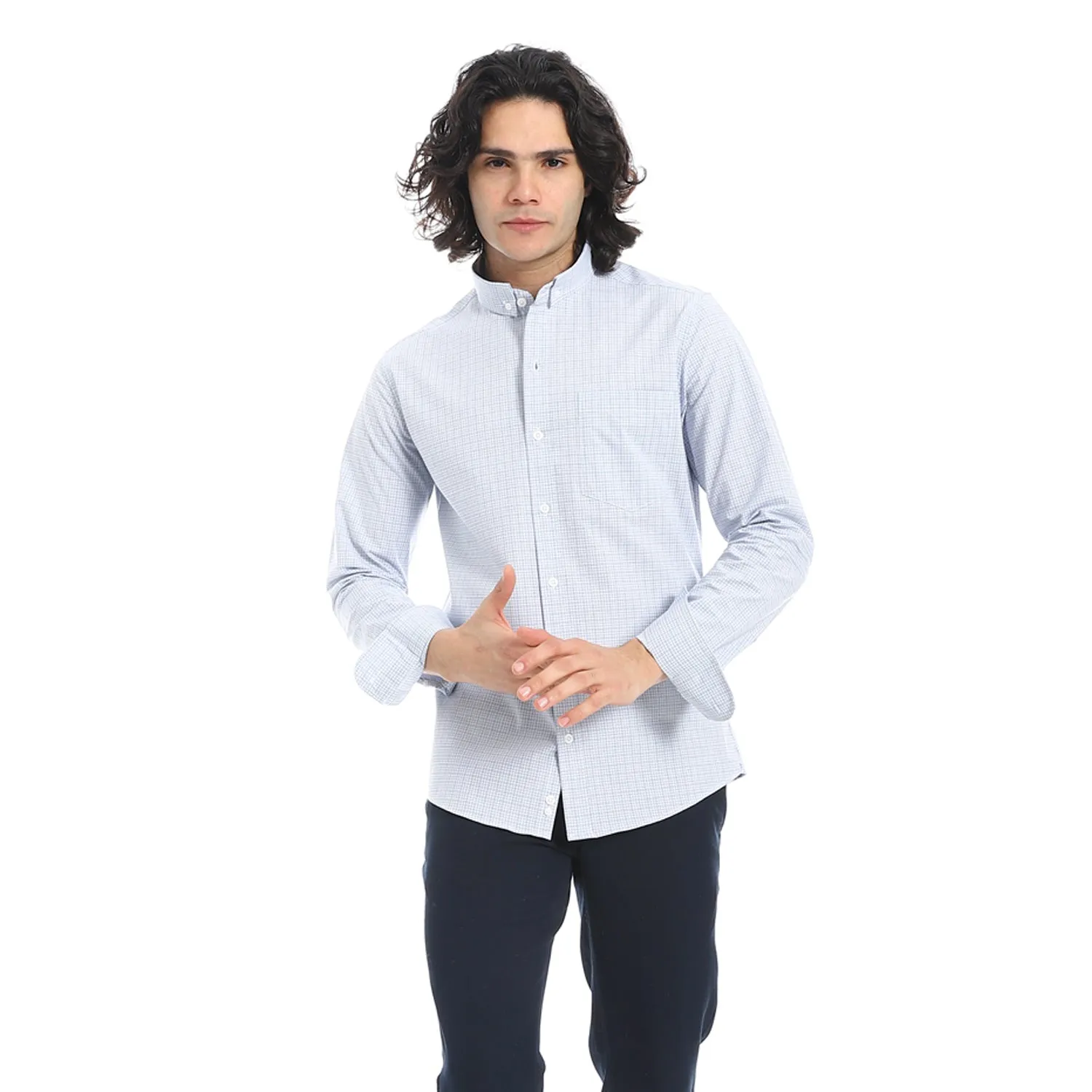 Oxford_Grid_Classic_Shirt-_Baby_Blue_&_Black