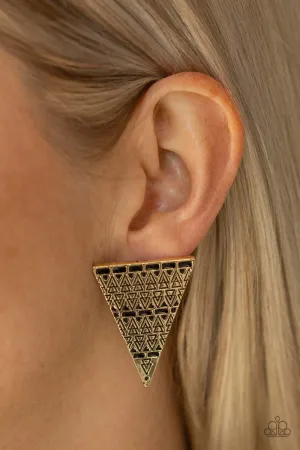 Paparazzi -  Terra Tricolor - Brass - Earrings