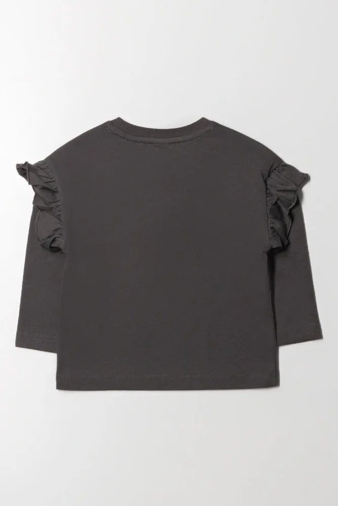 Paris Long Sleeve T-Shirt Dark Grey