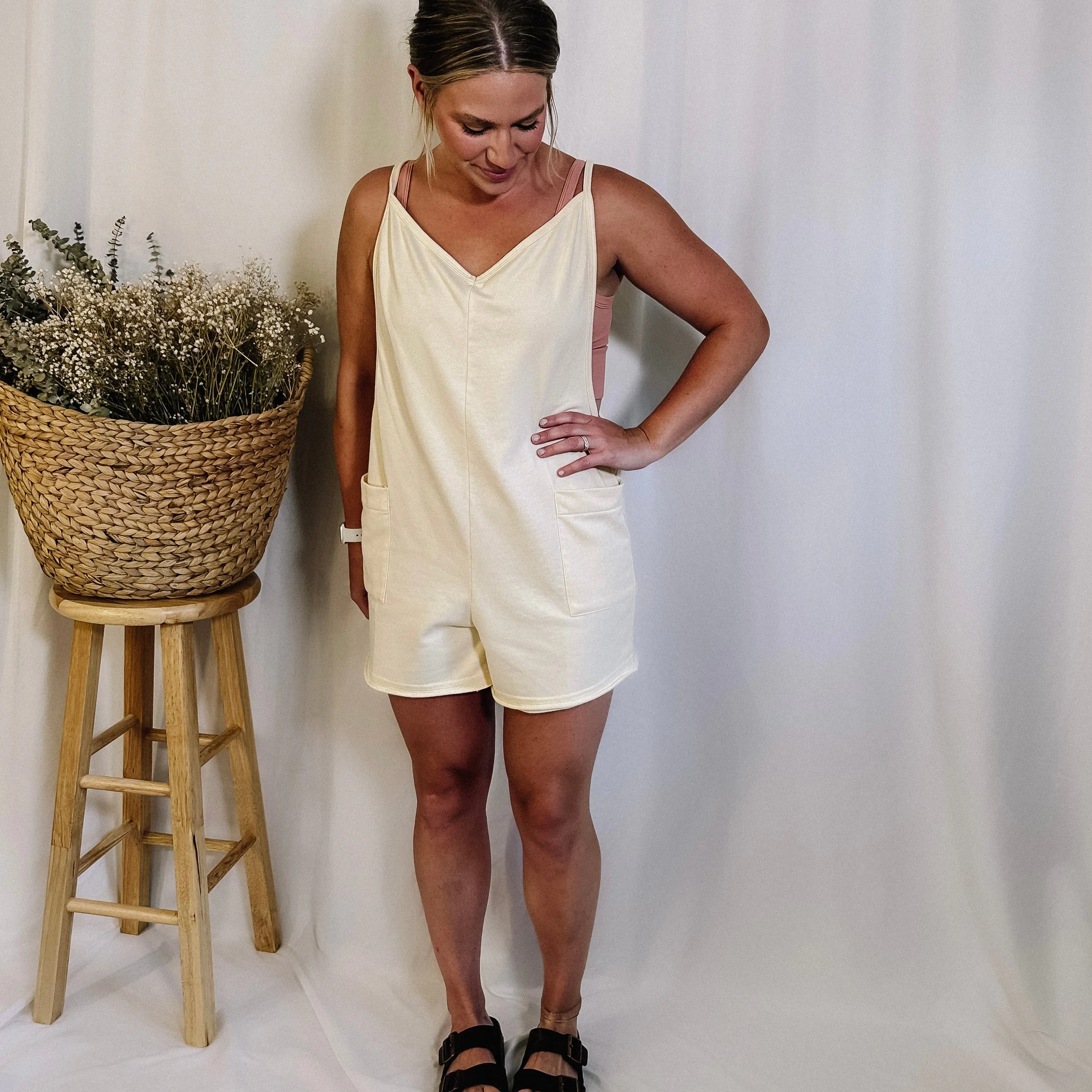 Party Cove Romper - Vanilla