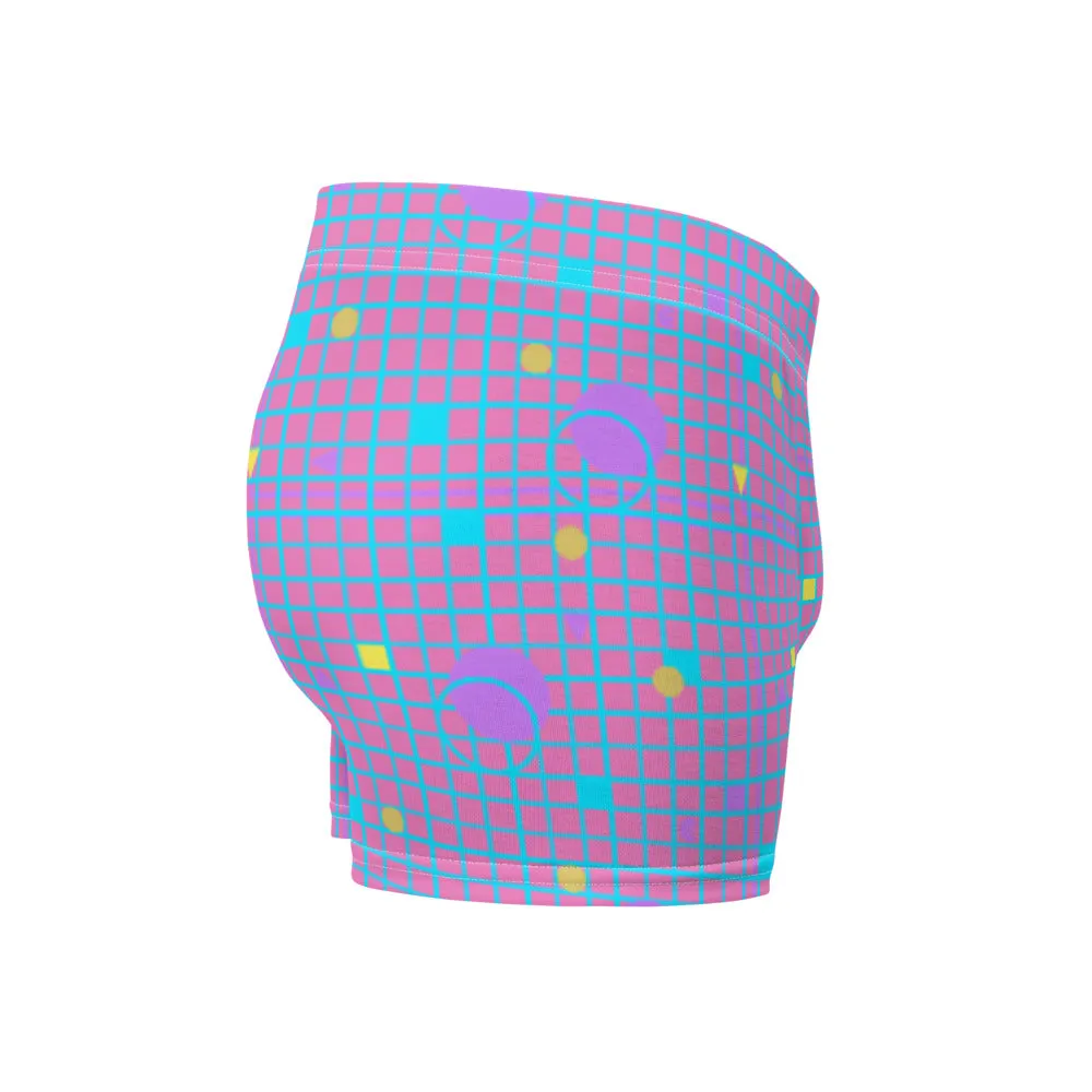 Patterned Men's Boxer Briefs | Memphis Vapor Grid