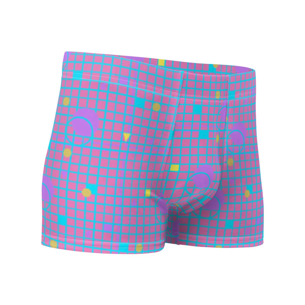 Patterned Men's Boxer Briefs | Memphis Vapor Grid