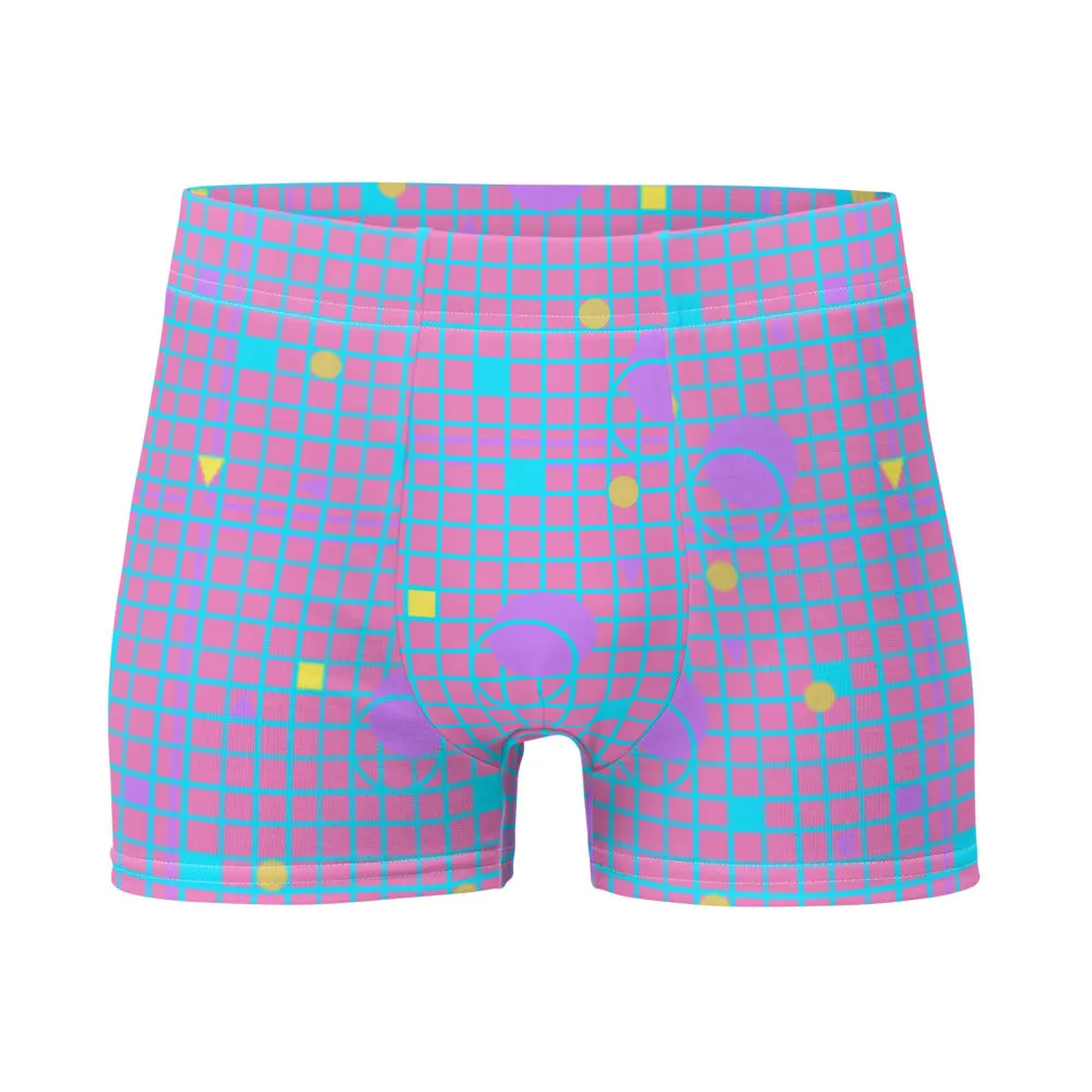 Patterned Men's Boxer Briefs | Memphis Vapor Grid
