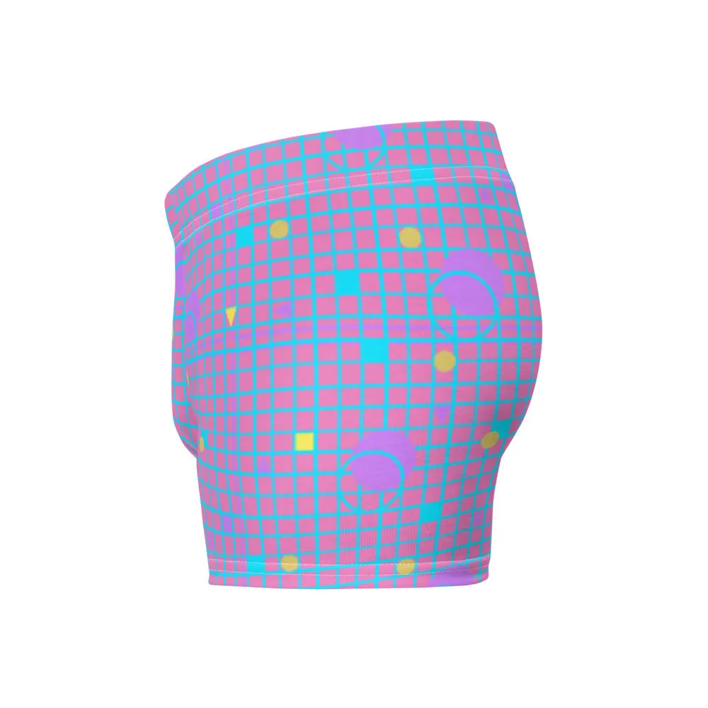 Patterned Men's Boxer Briefs | Memphis Vapor Grid