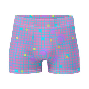 Patterned Men's Boxer Briefs | Memphis Vapor Grid