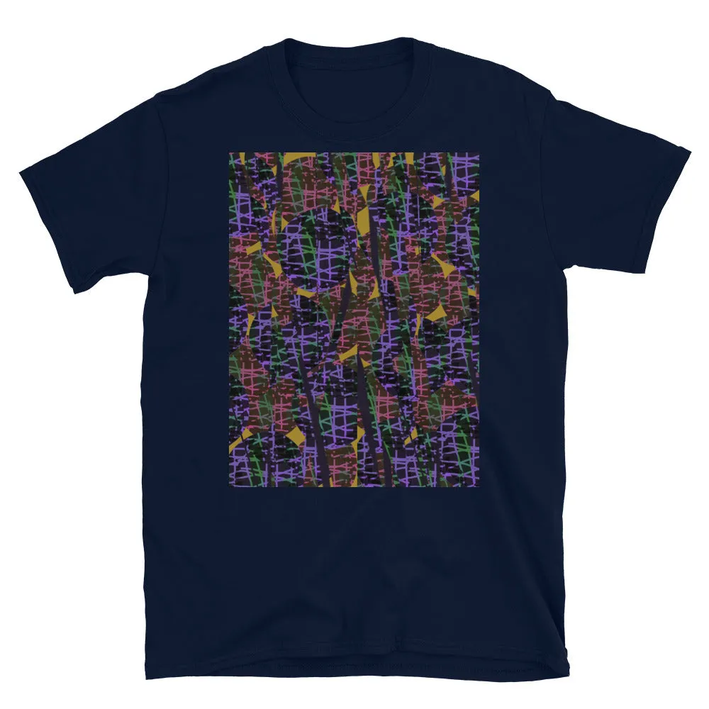 Patterned Short-Sleeve Unisex T-Shirt | Purple | Subatomic Planetary Collection