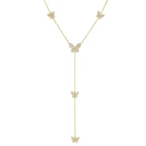 Pavé Butterfly Lariat