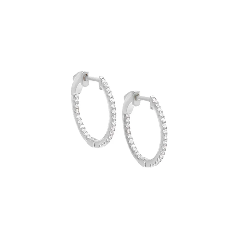 Pavé Round Hoop Earring