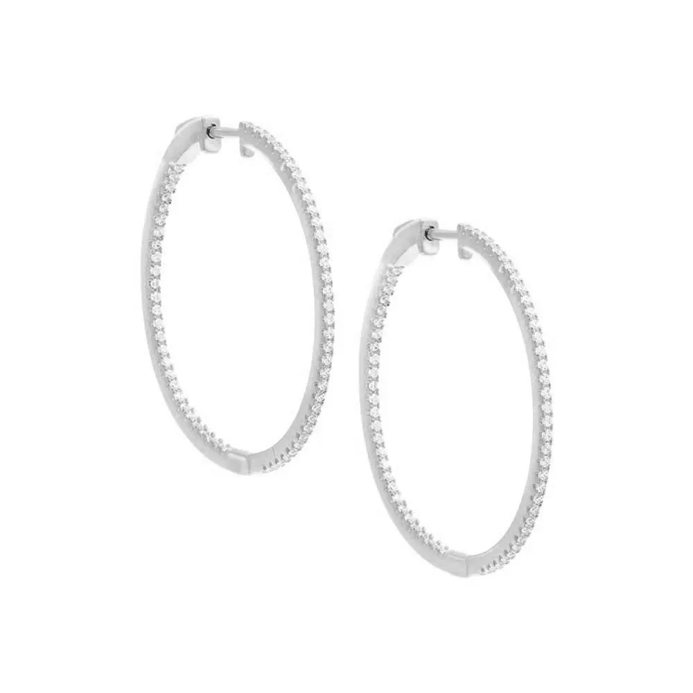 Pavé Round Hoop Earring
