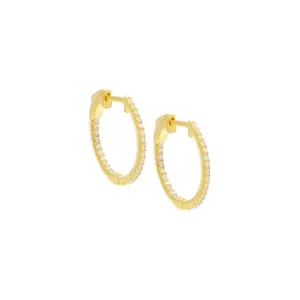 Pavé Round Hoop Earring