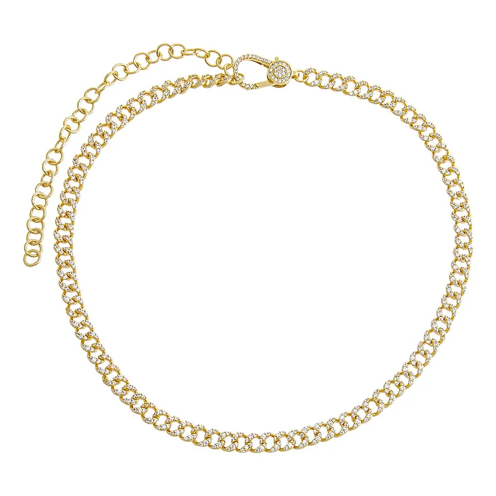Pave Cuban Link Necklace