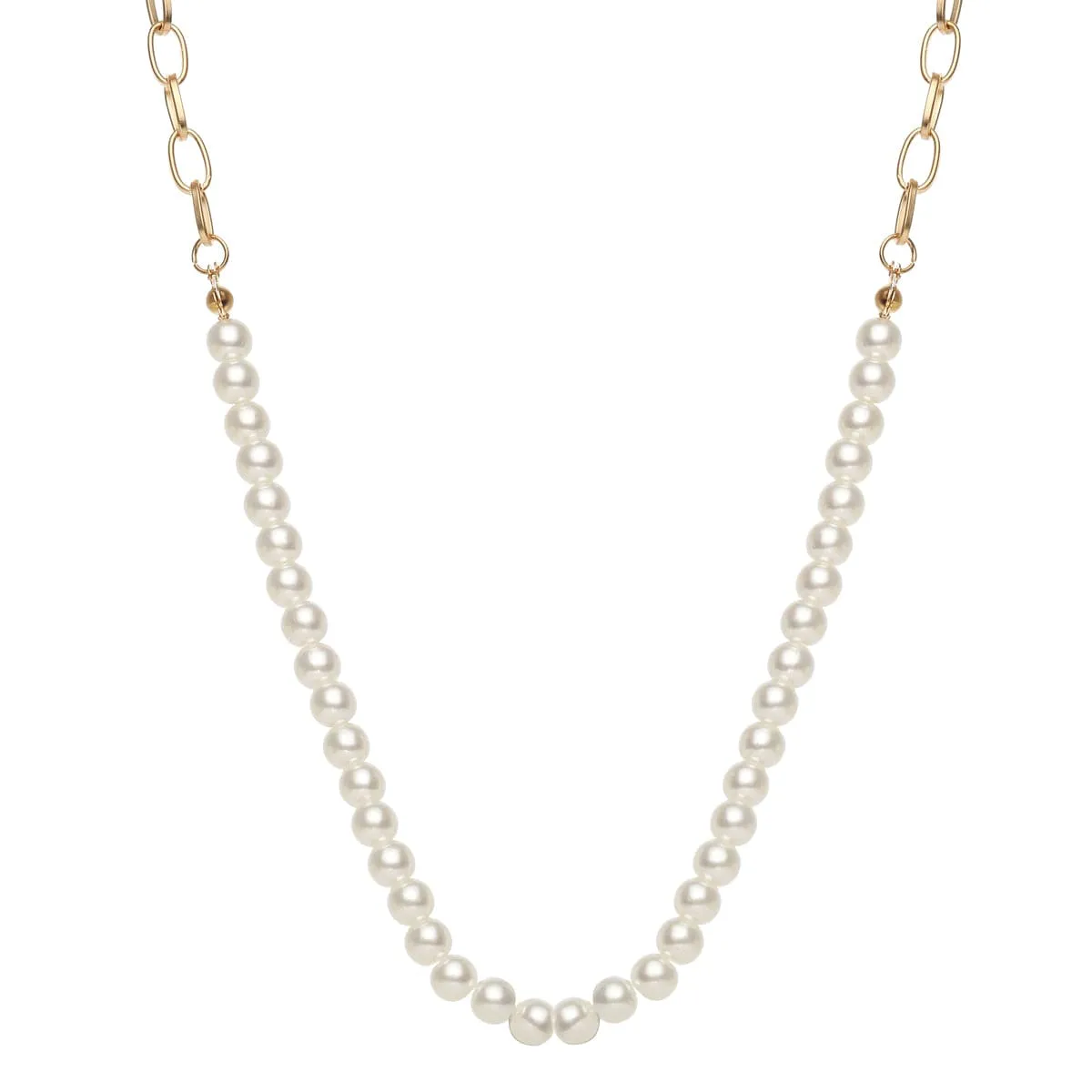 Pearl & 18K Gold-Plated Chain Link Necklace