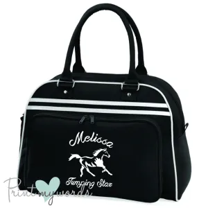Personalised Equestrian Retro Bowling Bag - Abstract Design