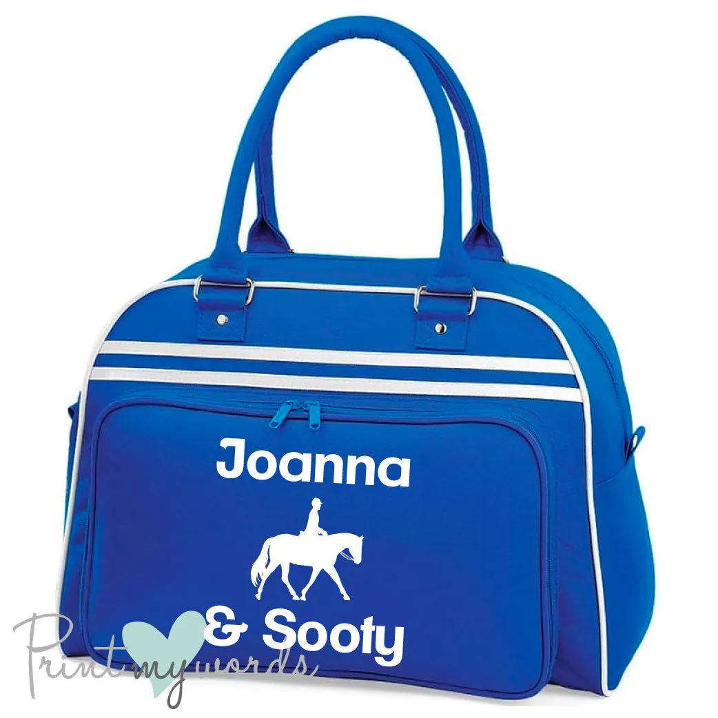 Personalised Equestrian Retro Bowling Bag - Dressage Design