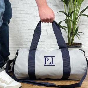 Personalised Mens Holdall Bag With Initials In Block