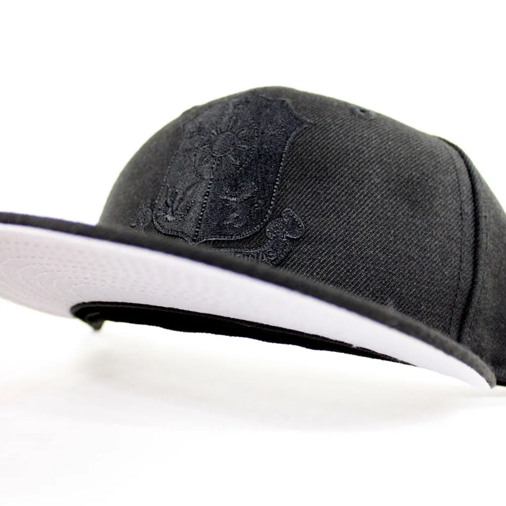 Philippine Crest New Era 59Fifty Fitted Hat (Black on Black Gray Under Brim)