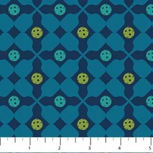 Pickleball  by Northcott Fabrics PICKLEBALL GEO/NAVY