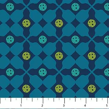 Pickleball  by Northcott Fabrics PICKLEBALL GEO/NAVY