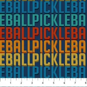 Pickleball  by Northcott Fabrics PICKLEBALL STRIPE/MULTI