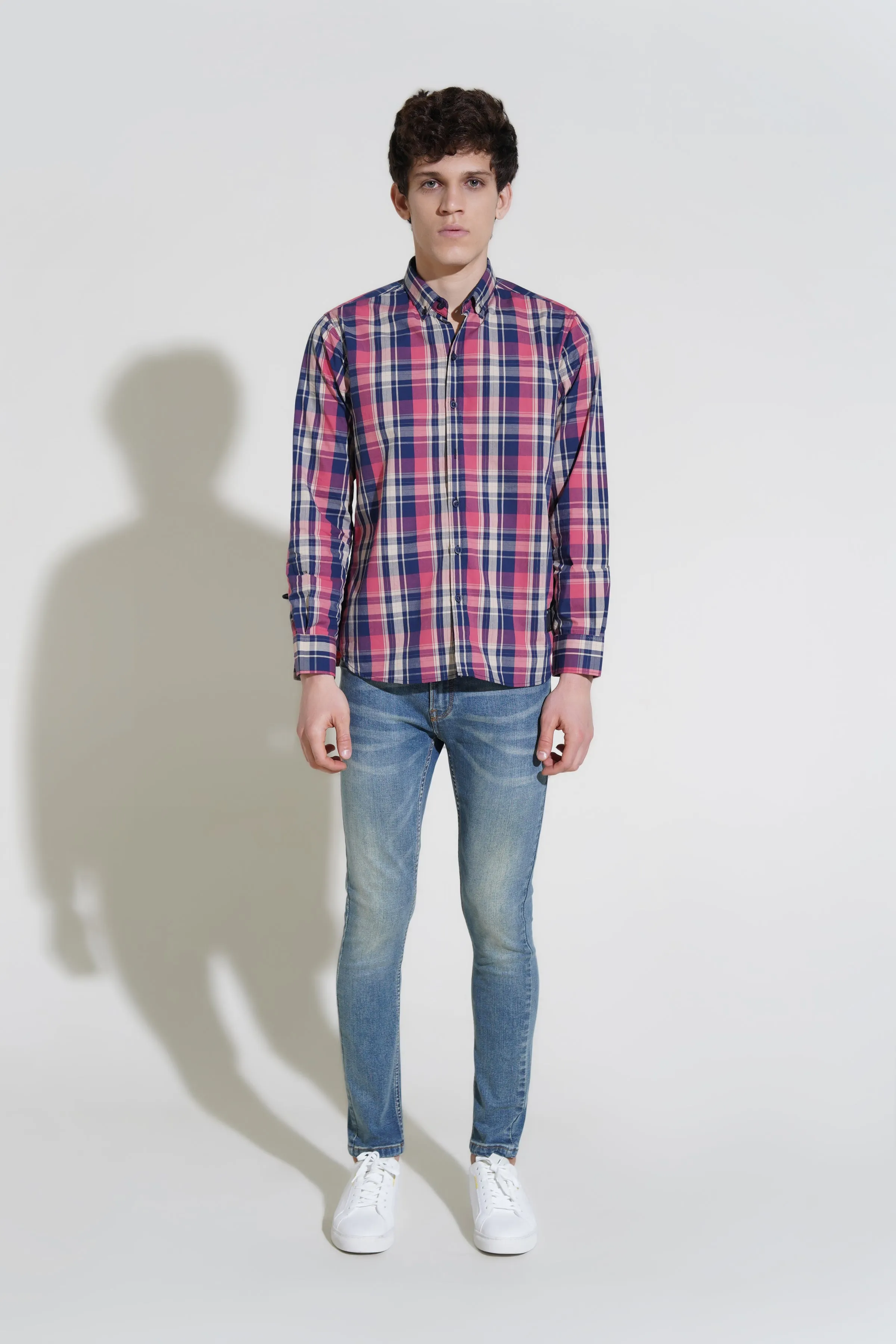 Pink Madras Check Shirt