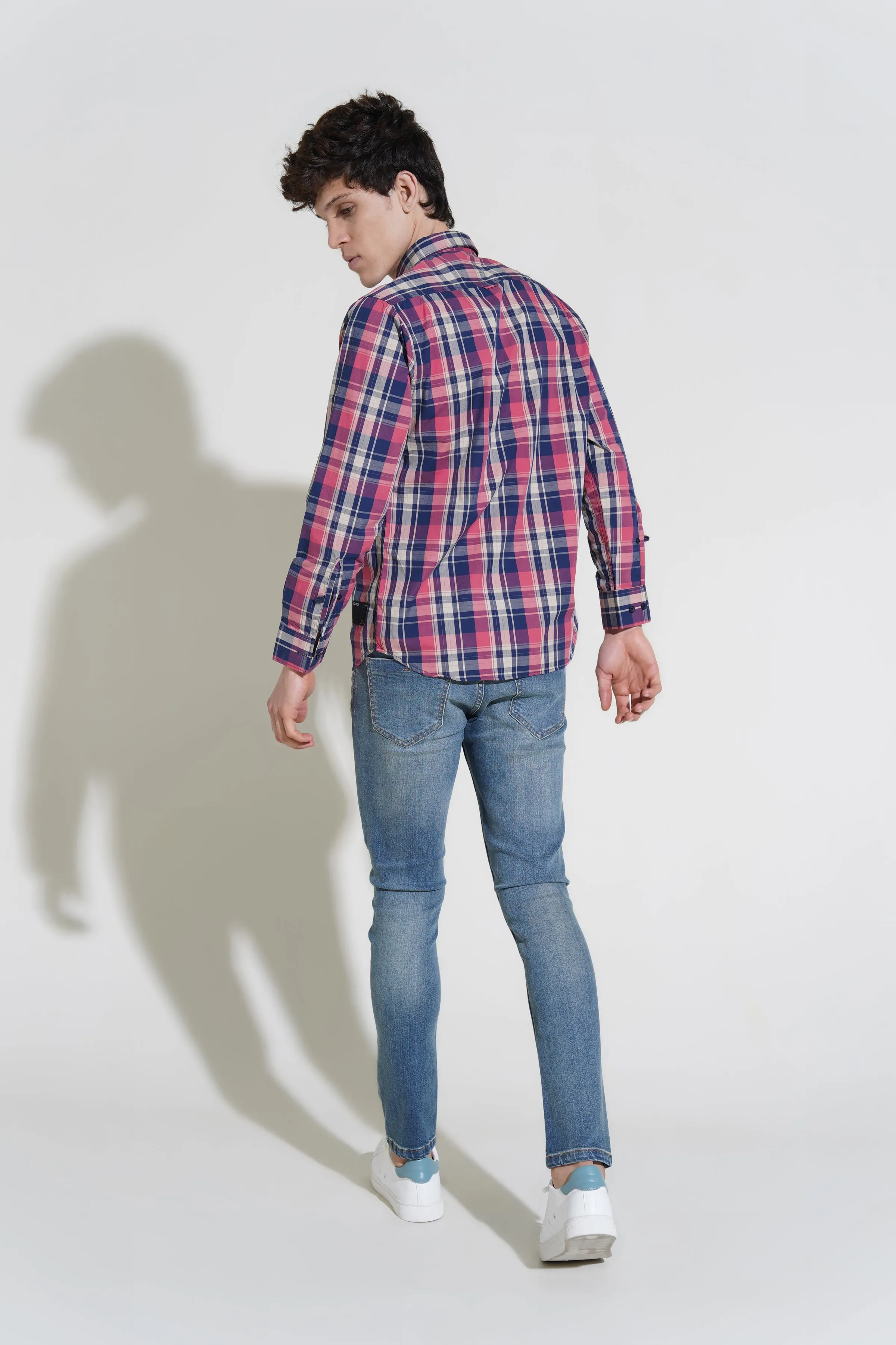 Pink Madras Check Shirt