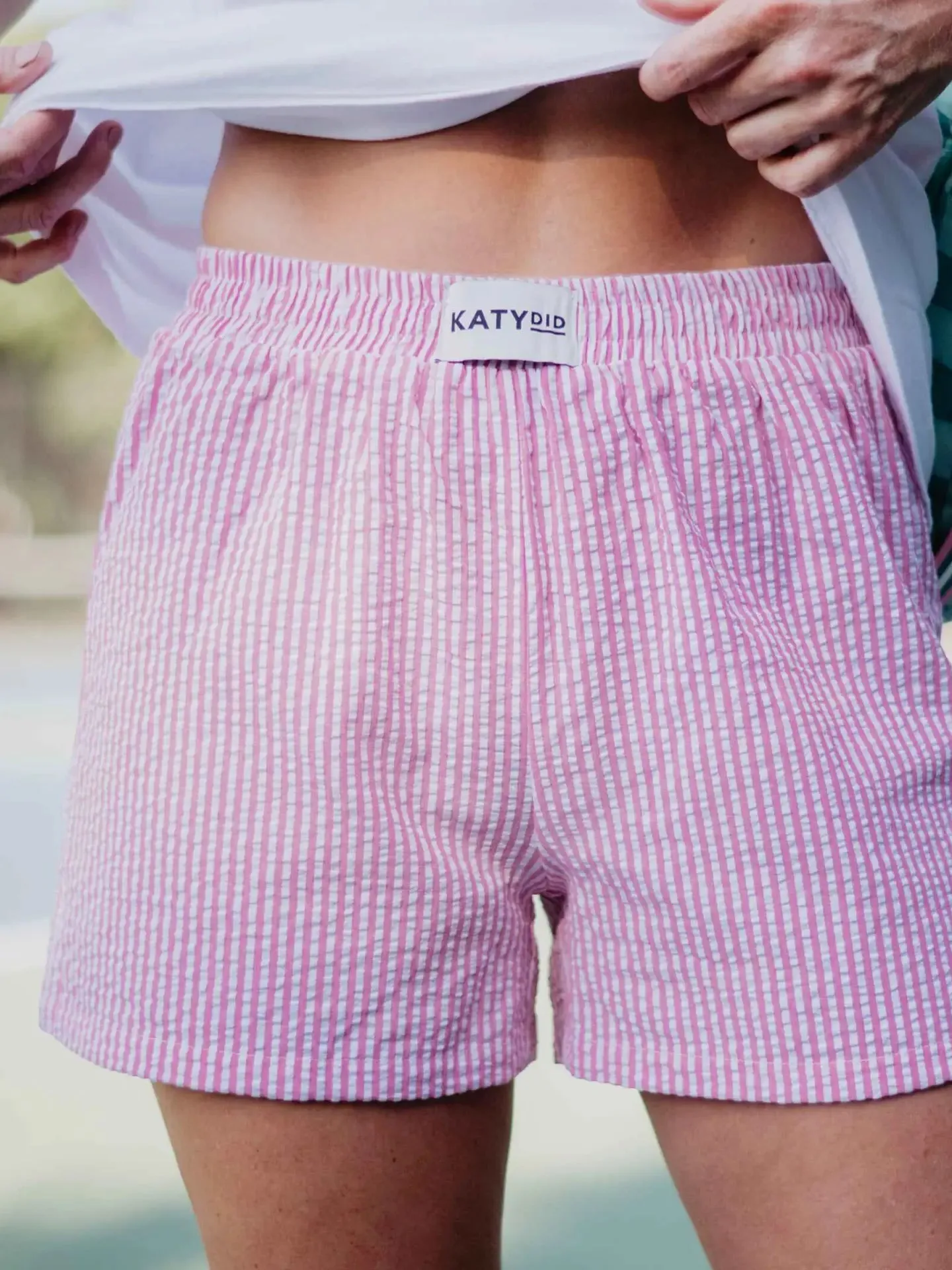 Pink Striped Boxer Shorts