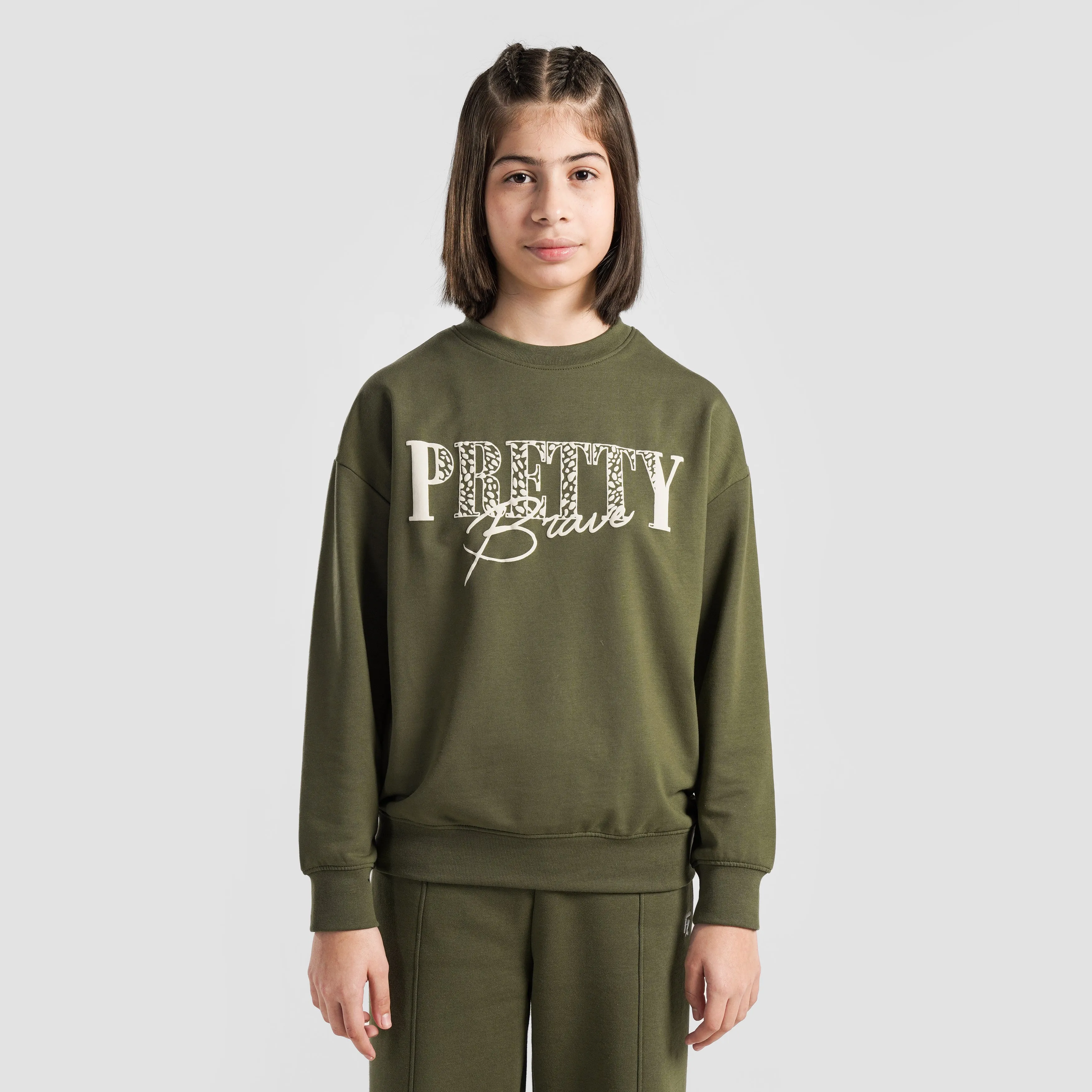 Playful Pretty SweatShirt (Olive)