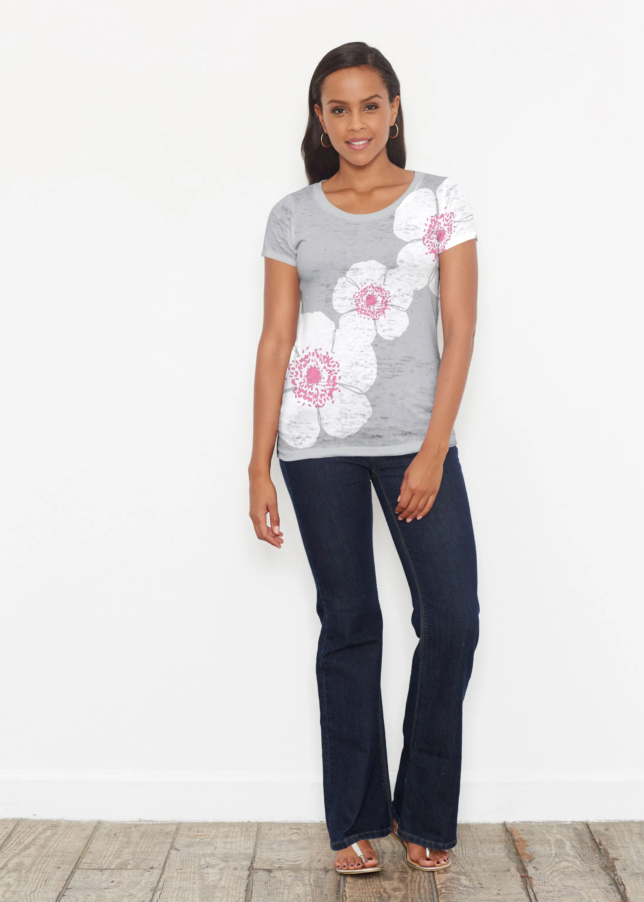 Poppy Grey (7016) ~ Signature Short Sleeve Scoop Shirt