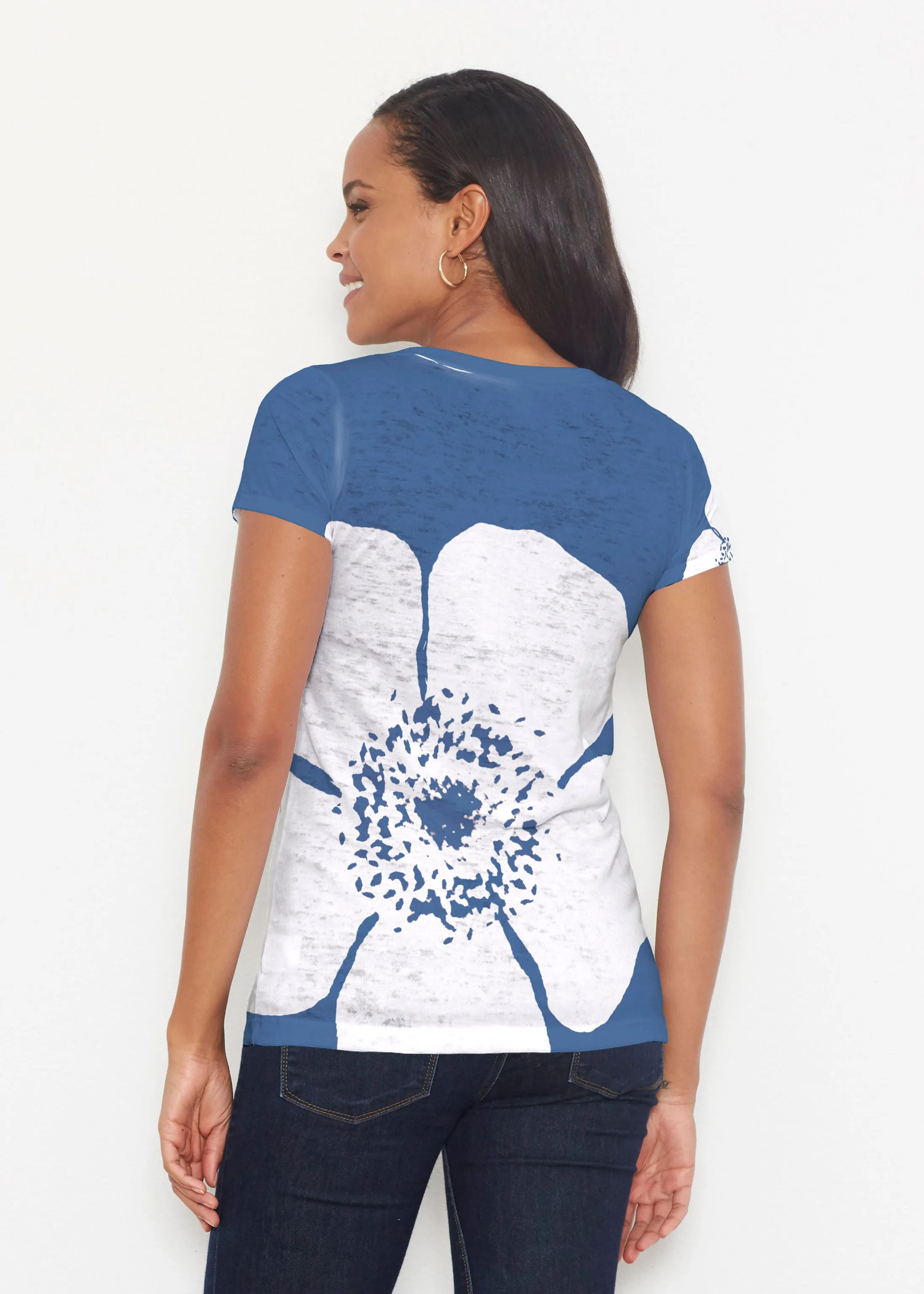 Poppy Navy (7013) ~ Signature Short Sleeve Scoop Shirt