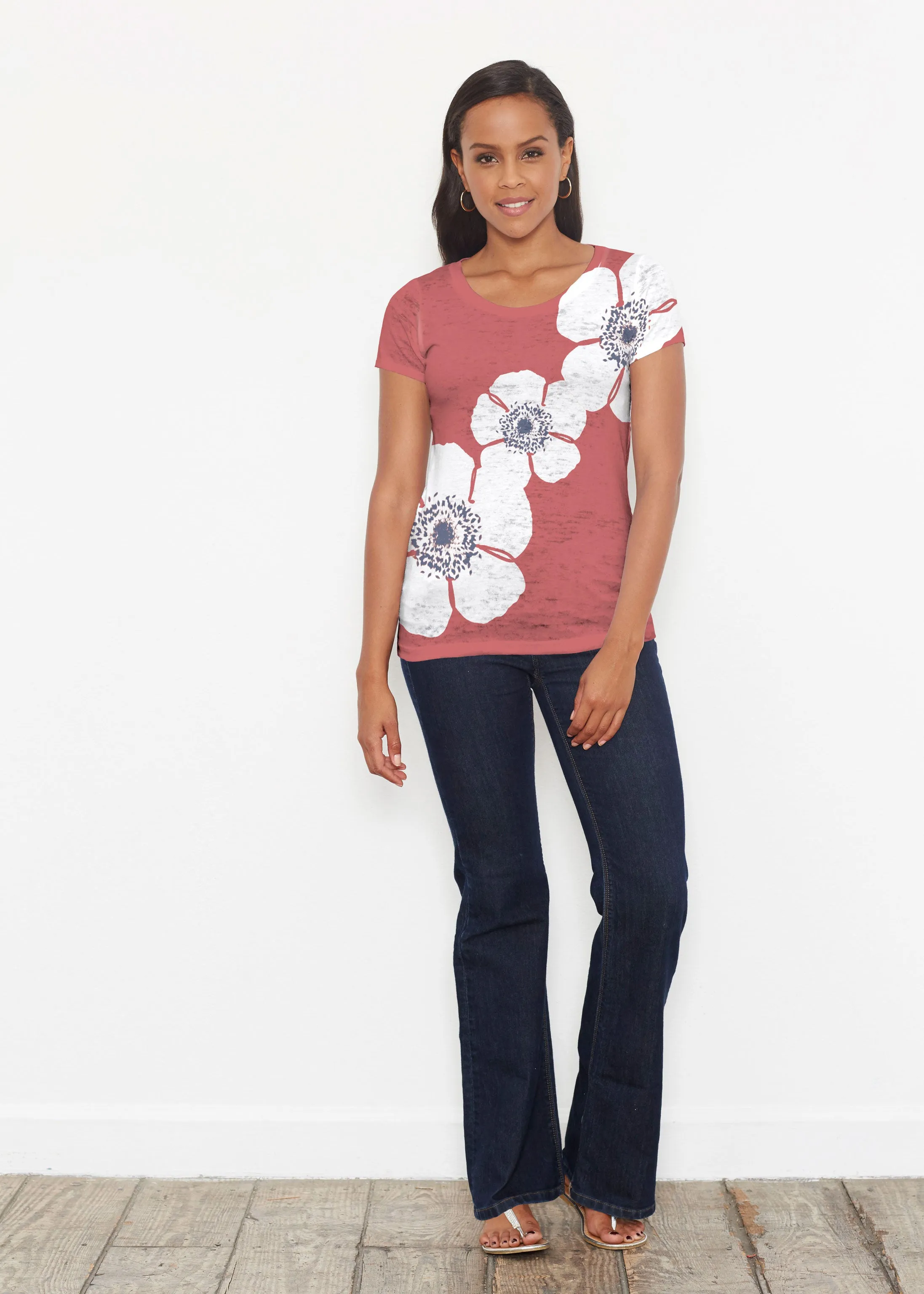 Poppy Red (7015) ~ Signature Short Sleeve Scoop Shirt