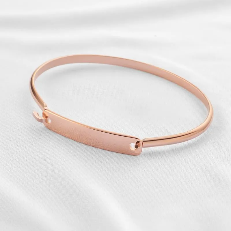 Premium Quality Stainless Steel Bracelet Openable With Personalized Name Engraved Bracelet for Men & Women