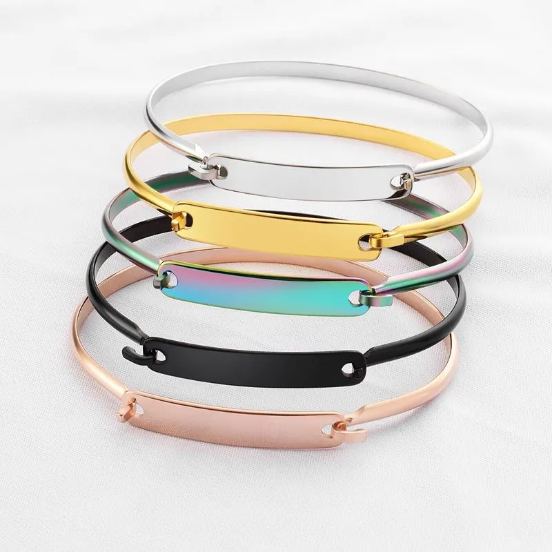 Premium Quality Stainless Steel Bracelet Openable With Personalized Name Engraved Bracelet for Men & Women