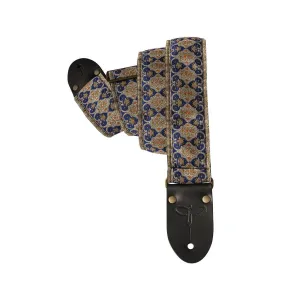 PRS Limited Edition 2inch Retro Guitar Strap, Blue/Gold