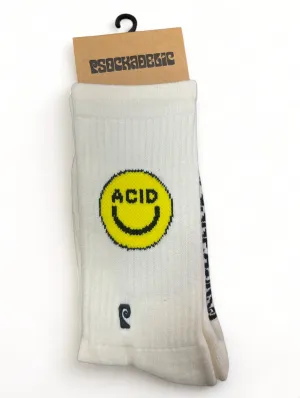 PSOCKADELIC | Acid Cew Socks | Cream