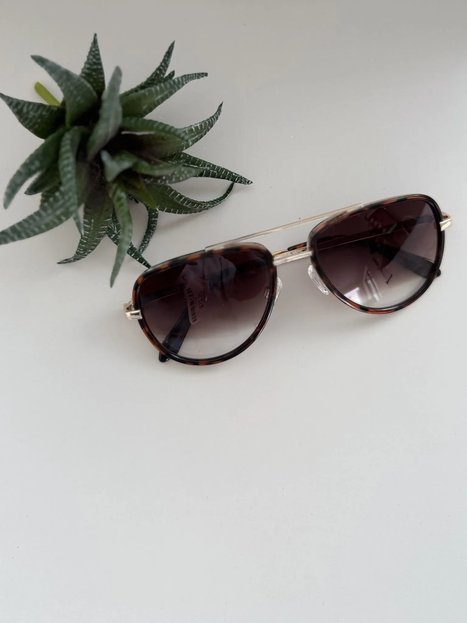QUAY All In Mini Sunglasses - Tort Brown/Fade