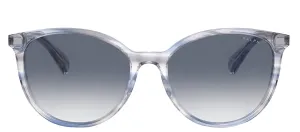Ralph Lauren RA 5296 6035X0 Round Plastic Blue Sunglasses with Purple Gradient Lens