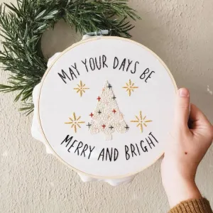 Retro Christmas Embroidery Kit