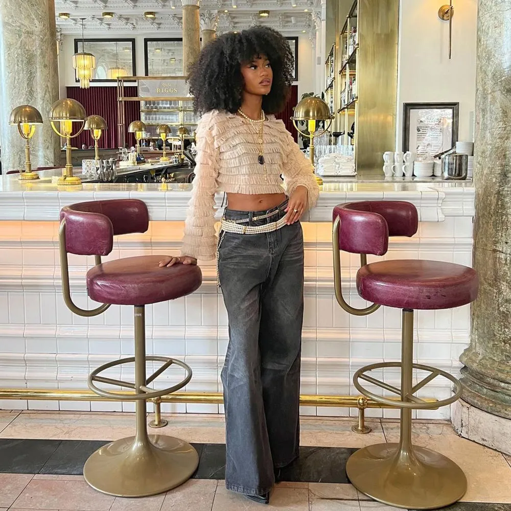 Retro Clean-Fit Distressed Loose Jeans